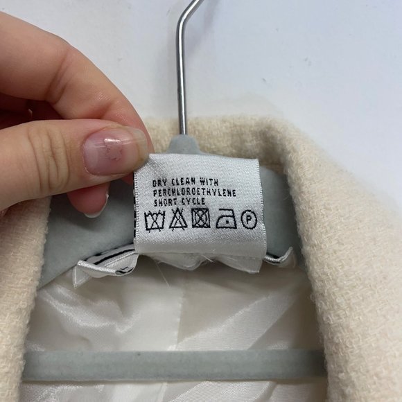 Carlisle 100% wool white military style jacket US 12 - Picture 5 of 6